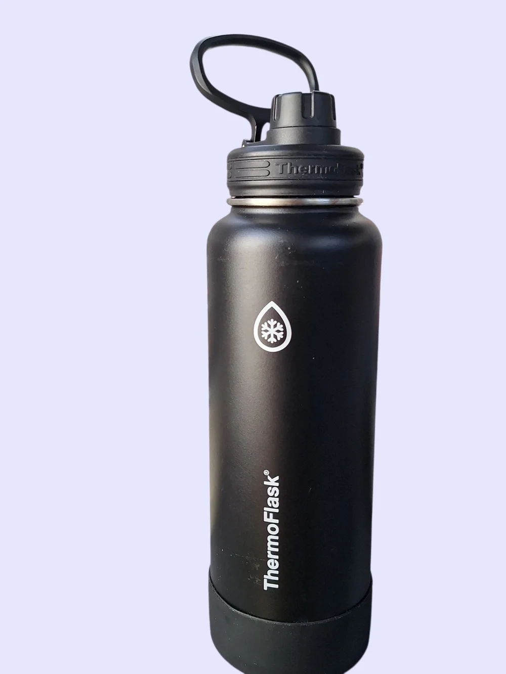 ThermoFlask Black Insulated Stainless Steel Water Bottle 40 Oz.